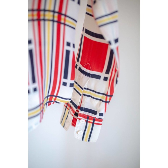 Anne Klein II 100% Silk Womens Button Down Blouse SZ 2 - Picture 6 of 10